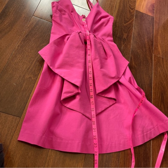 One33 Social Magenta Pink Bow Mini Dress Sleeveless Spaghetti Strap Party 00 - Picture 13 of 13